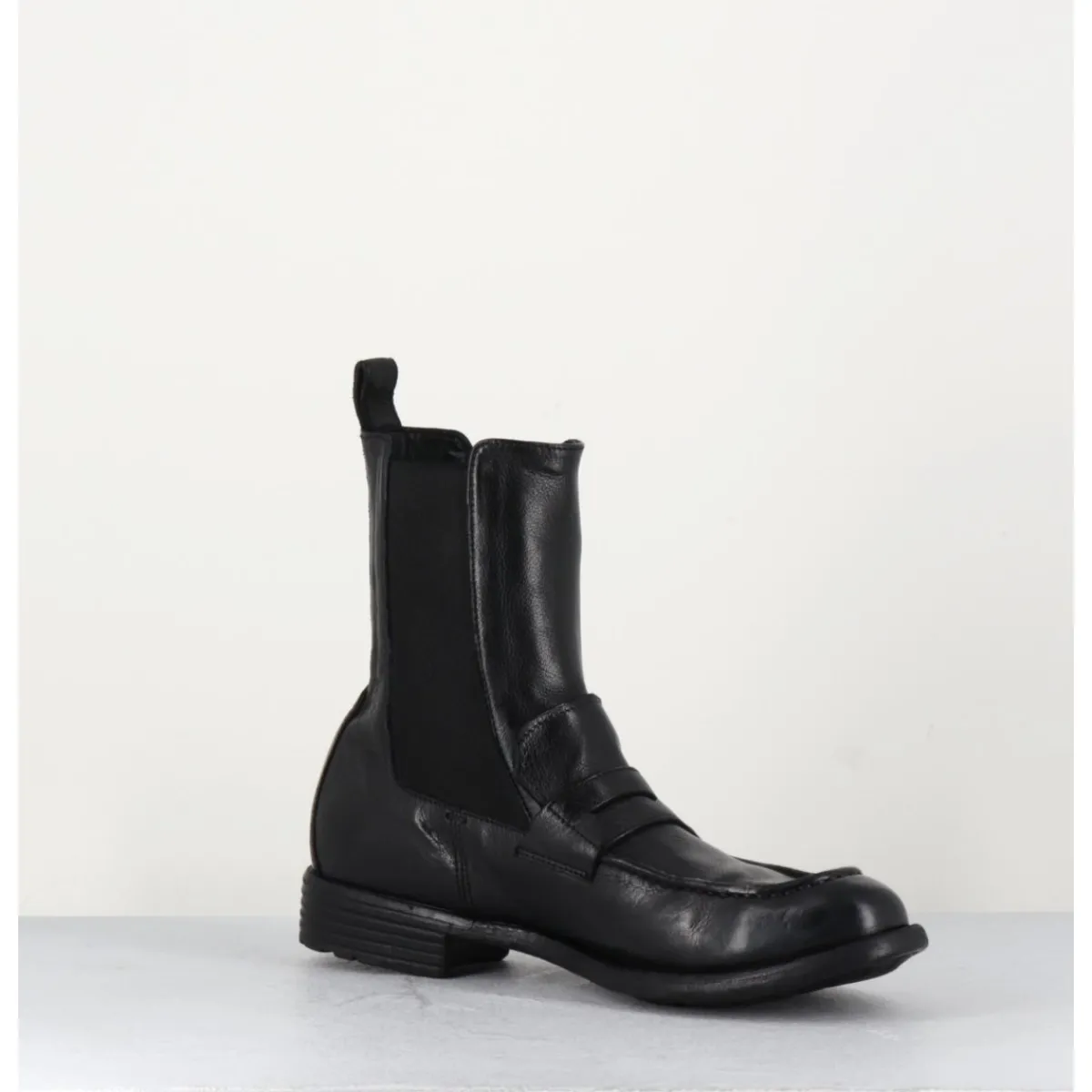 Mocassins | Boots^OFFICINE CREATIVE Boots-moccassins chelsea en cuir - MARS 142 NERO NOIR