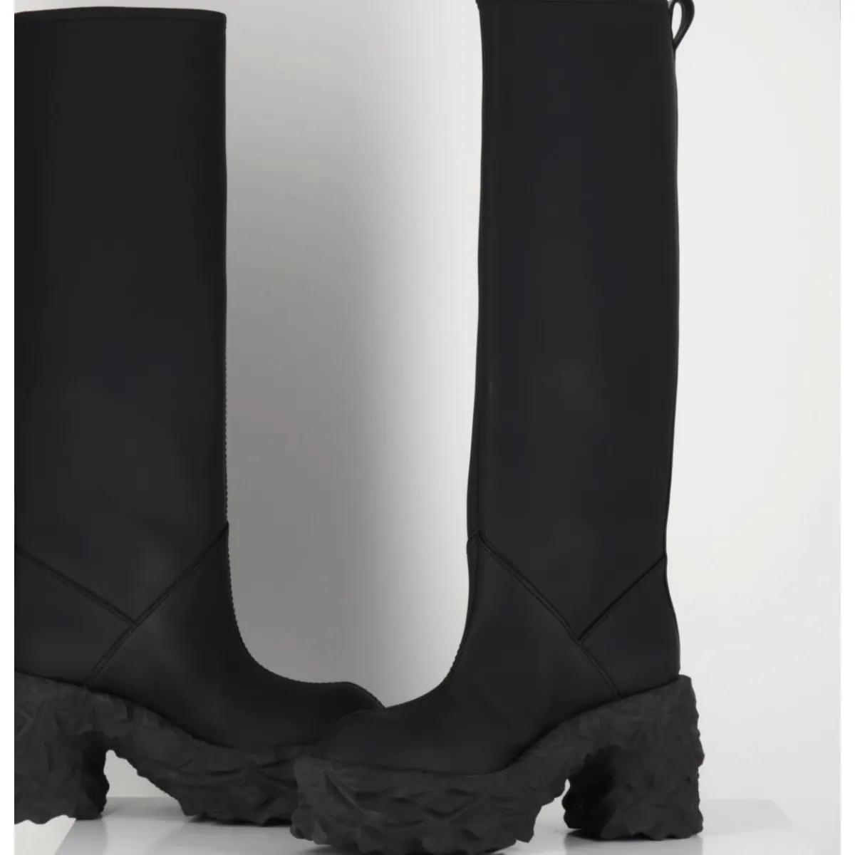 Bottes | Plateformes^PREMIATA Botte cuir mat plateforme texturée - M6315 CUSTO NERO NOIR