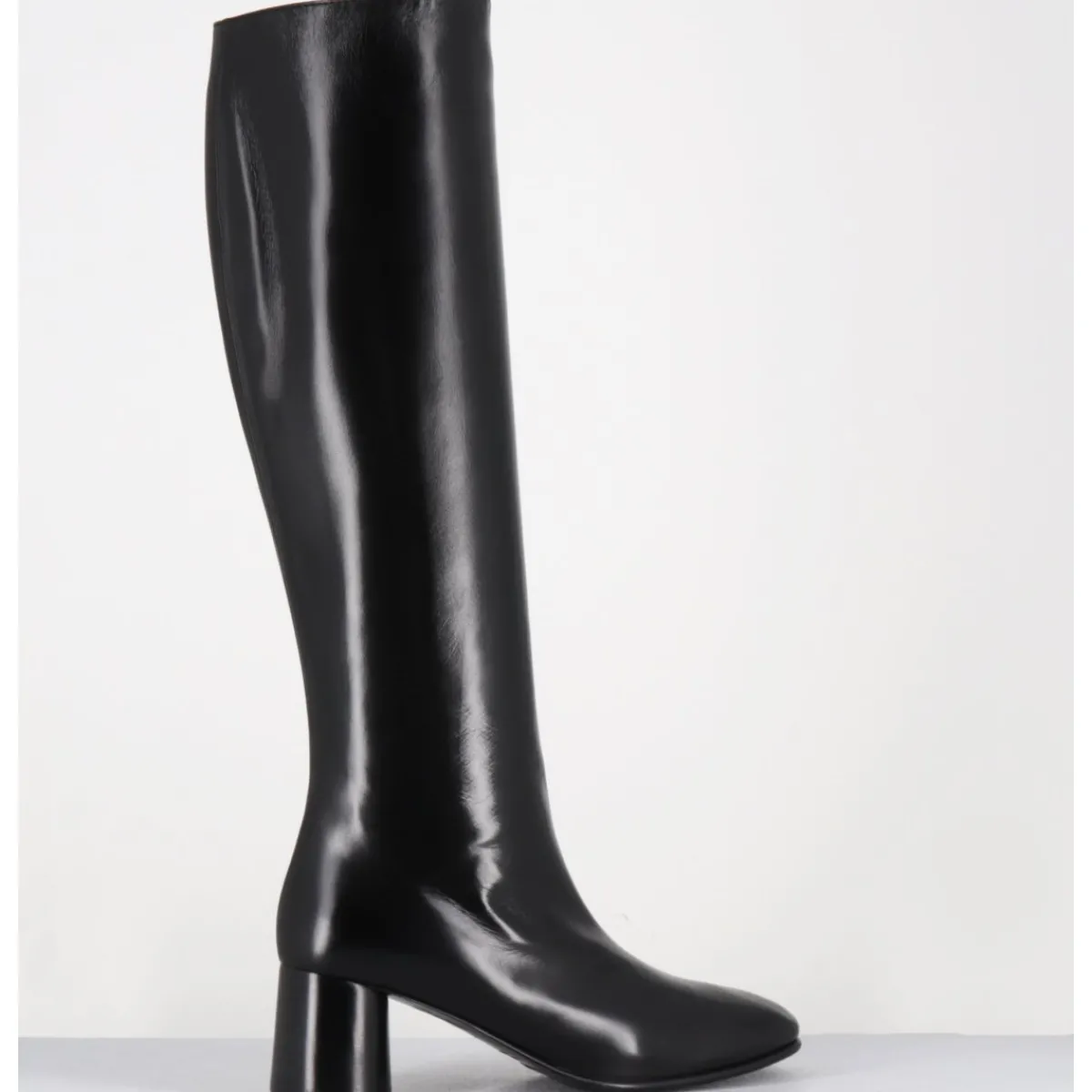 Bottes^GARRICE LAB Bottes en agneau plongé talon graphique - GARDONE NAPPA NERO NOIR