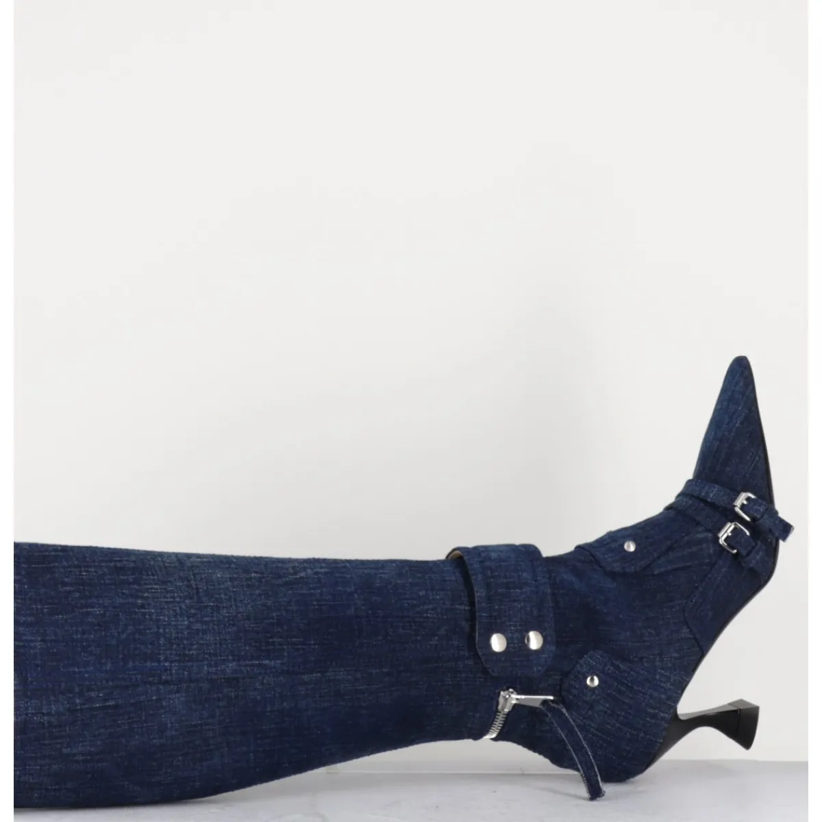 Bottes^STRATEGIA Bottes en jean bout pointu - A5403-T LOVELY NK JEANS