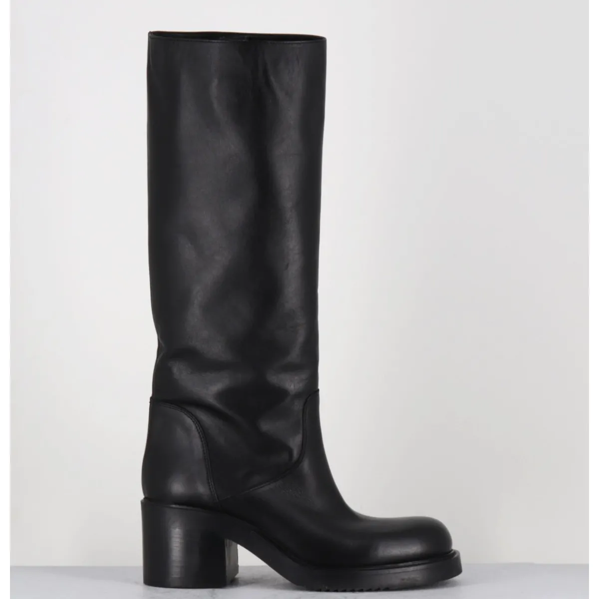 Bottes^ELENA IACHI Bottes esprit bikers en cuir - E4050-L NATURE NERO NOIR