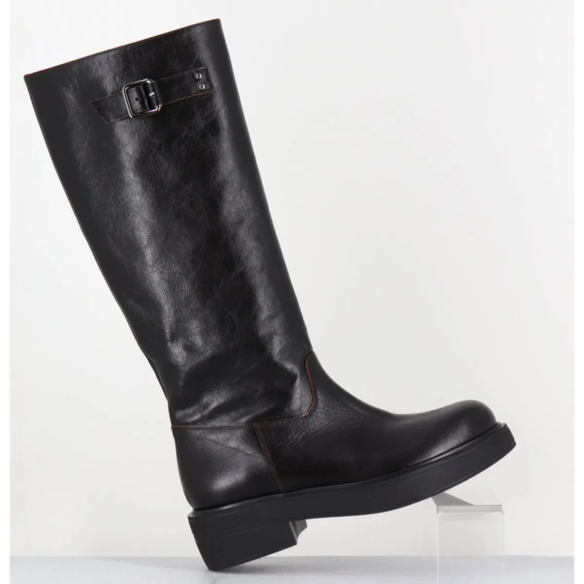 Bottes^GARRICE LAB Bottes esprit cavalière en cuir - TORI MORODER T MORO MARRON