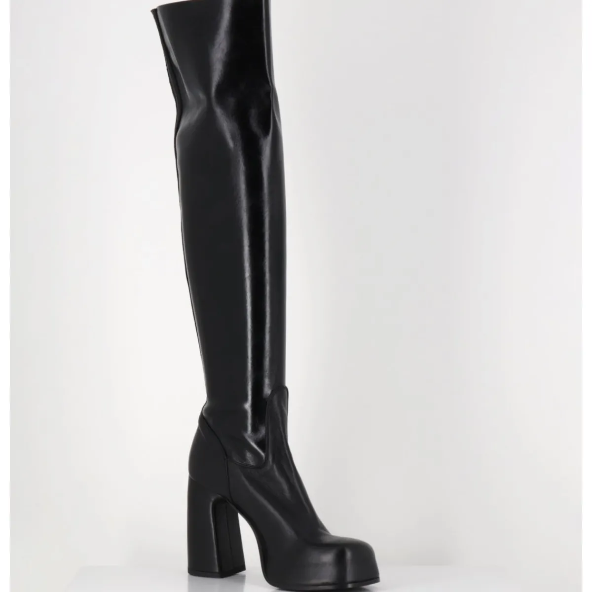 Bottes | Plateformes^GARRICE LAB Bottes hautes cuir & bijou à plateforme - WONDER GLOVE NERO NOIR