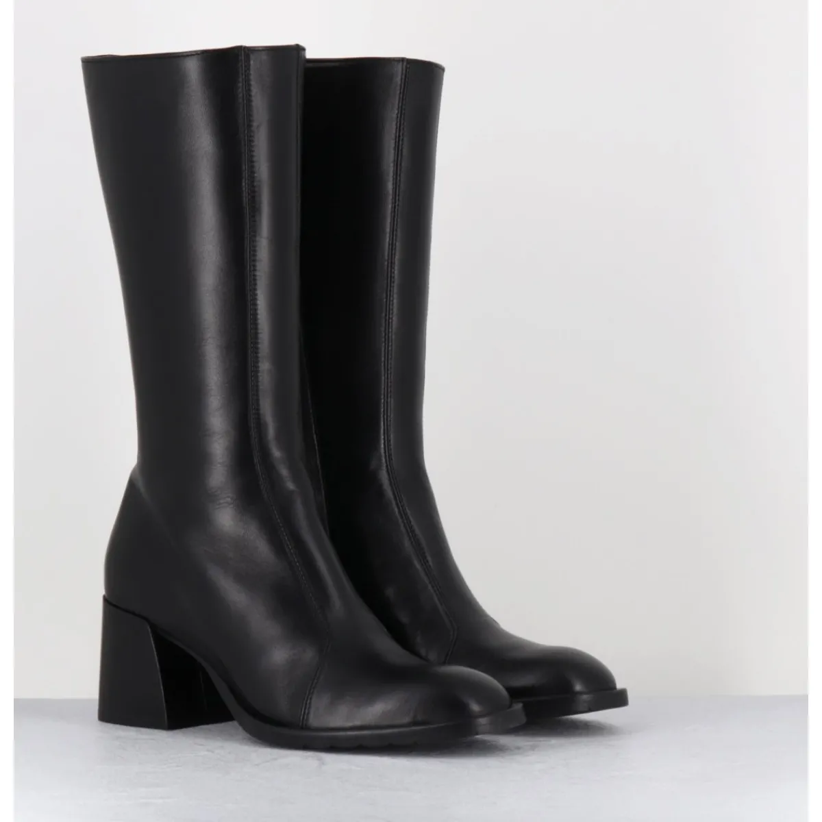 Bottes | Boots^MARA BINI Bottes mi-hautes en cuir souple - R288M SETA NERO NOIR