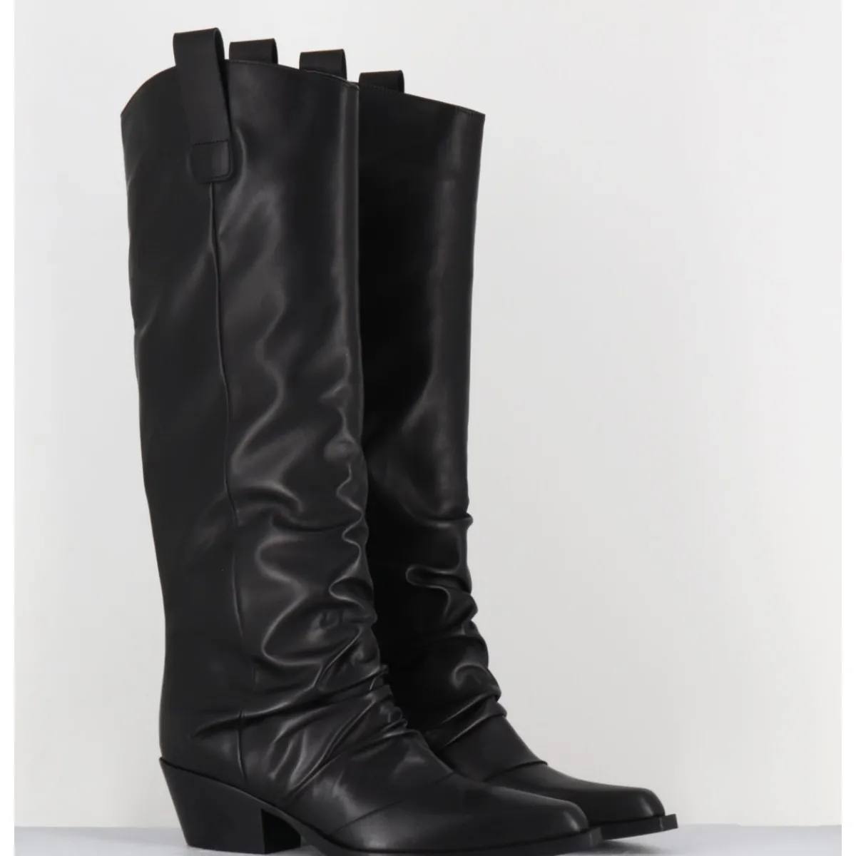 Bottes | Santiags^GARRICE LAB Bottes santiag en cuir effet froissé - CHELA KOMBAT NERO NOIR