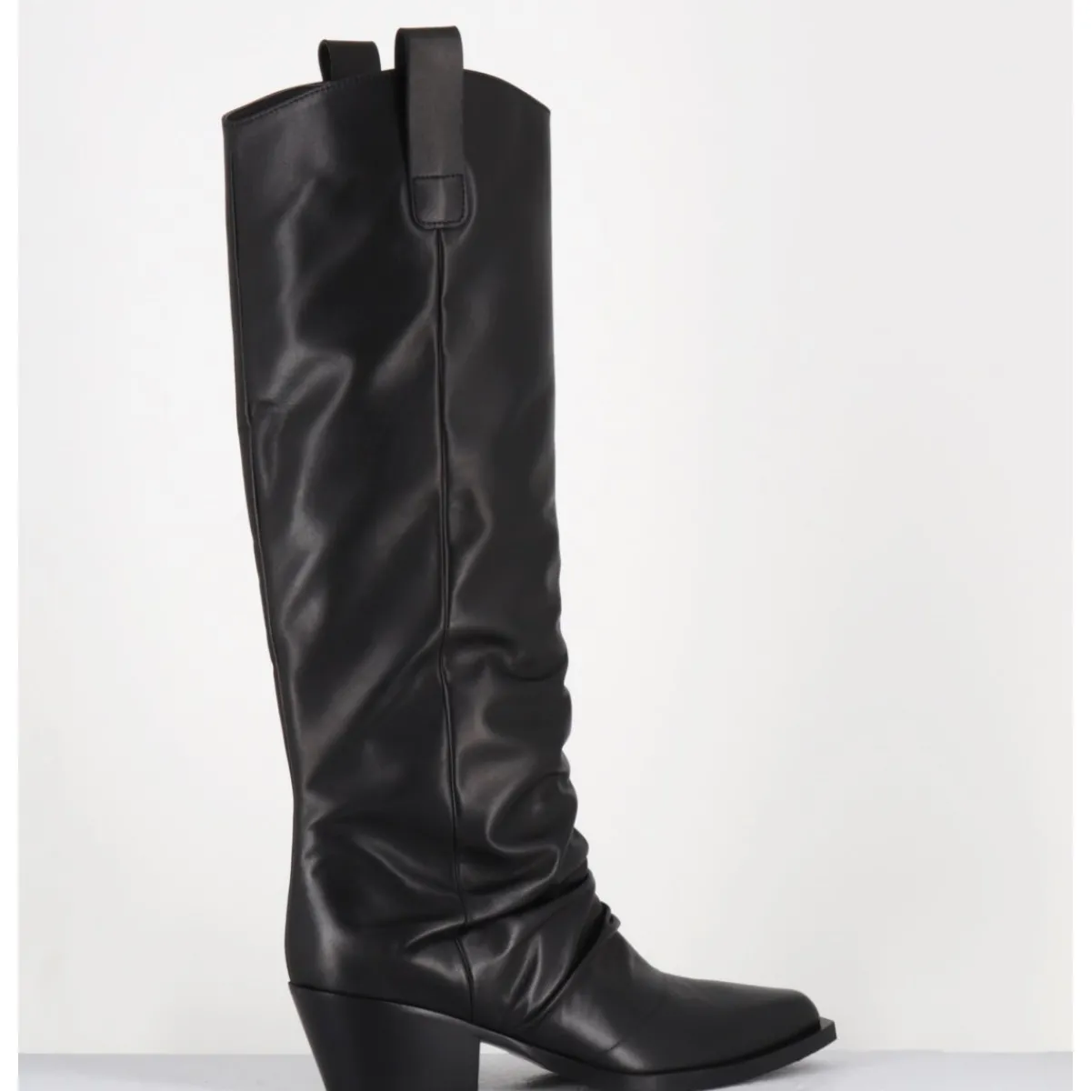 Bottes | Santiags^GARRICE LAB Bottes santiag en cuir effet froissé - CHELA KOMBAT NERO NOIR