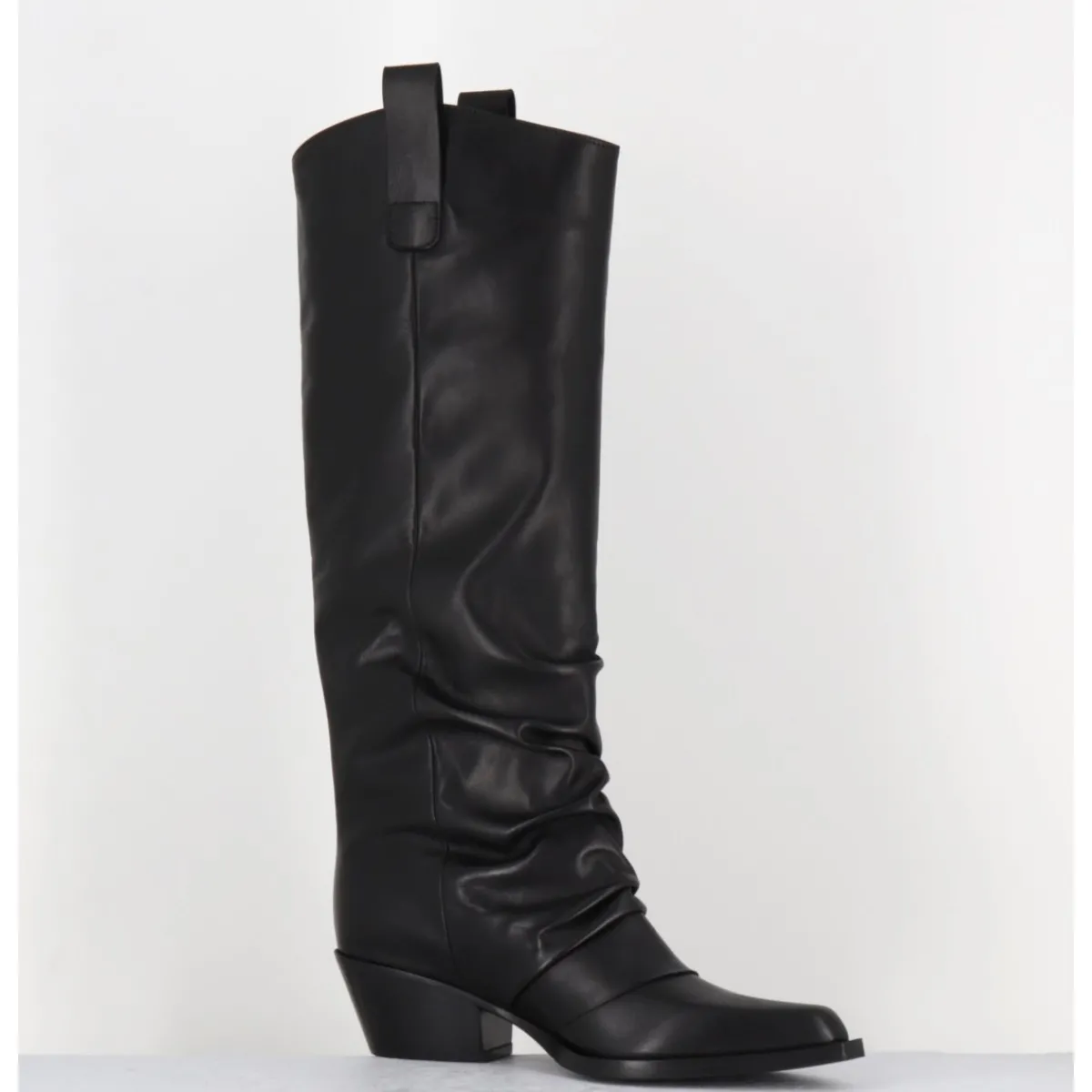Bottes | Santiags^GARRICE LAB Bottes santiag en cuir effet froissé - CHELA KOMBAT NERO NOIR