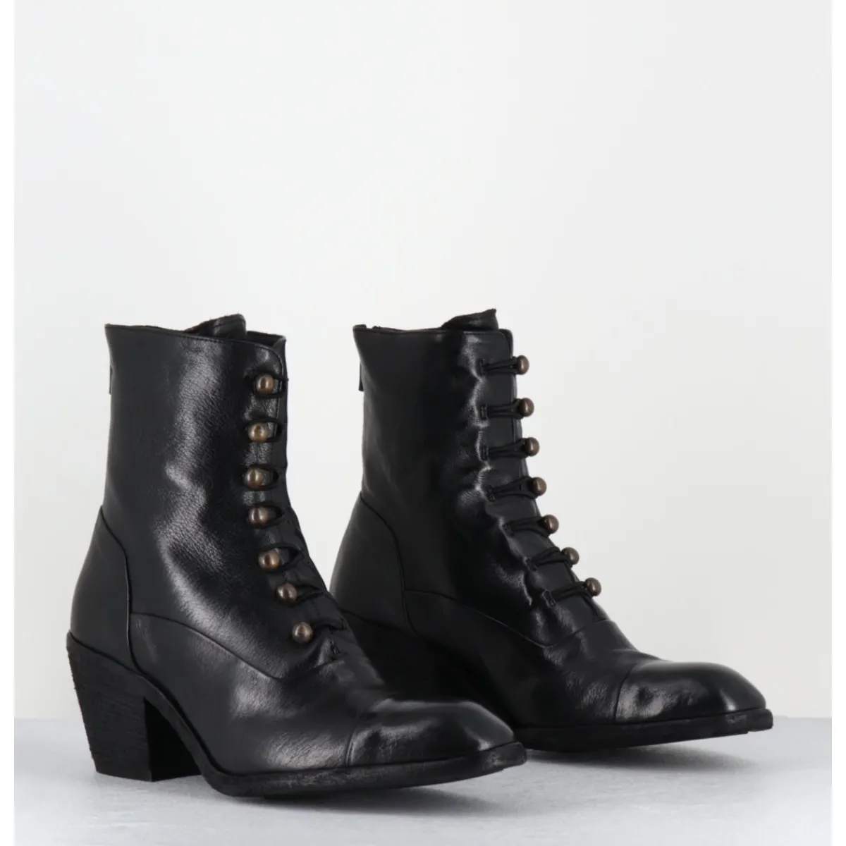 Boots^OFFICINE CREATIVE Bottines à boutons esprit XIXe en cuir - SYDNE005 T.NERO NOIR