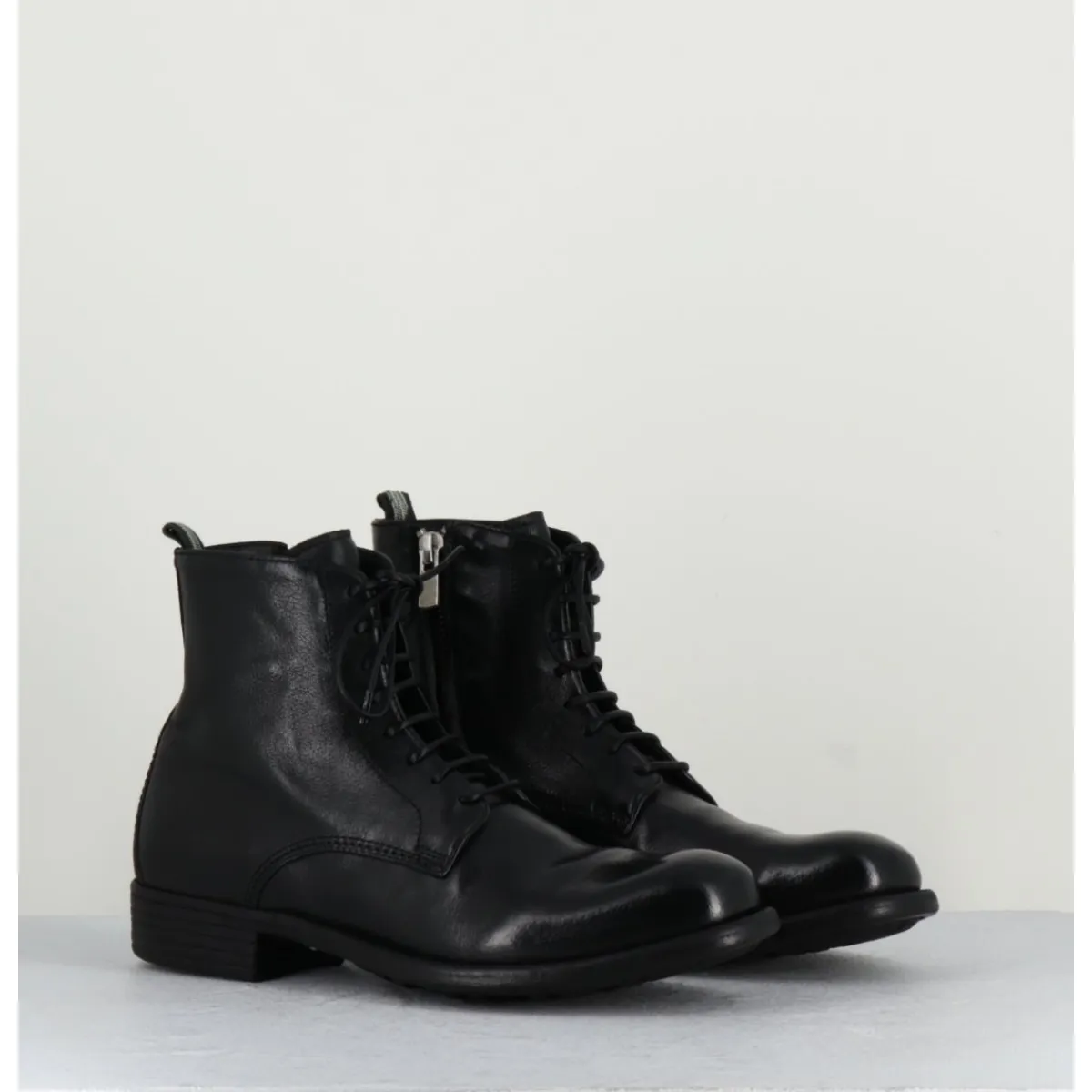 Boots^OFFICINE CREATIVE Bottines à lacets en cuir - CALIXTE02 NERO NOIR