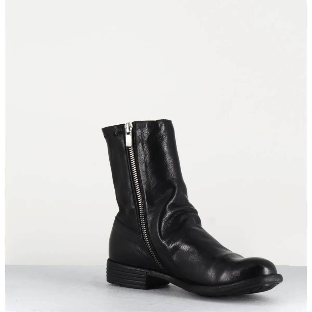 Boots^OFFICINE CREATIVE Bottines en cuir & arrière stretch - MARS043 NERO NOIR