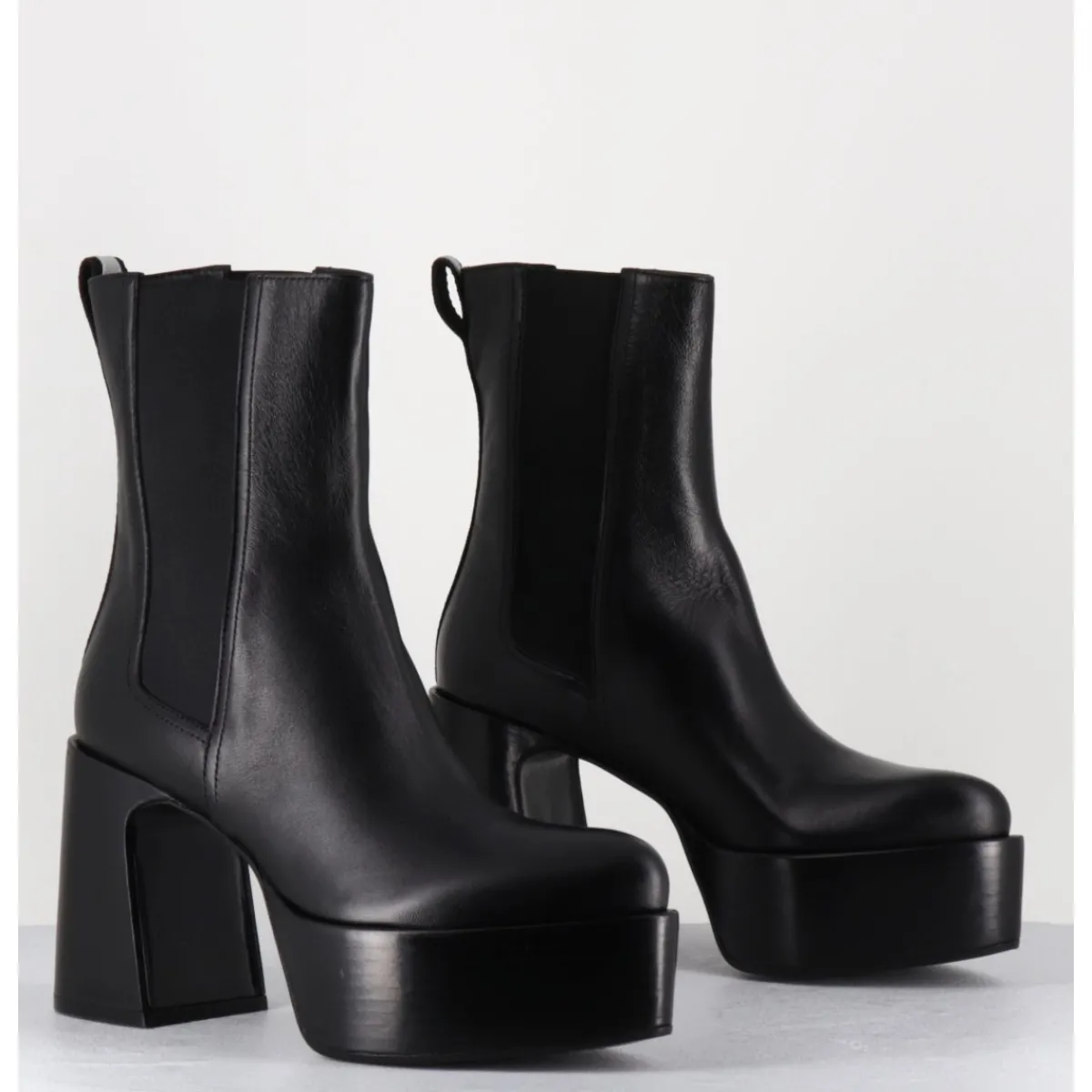 Boots | Plateformes^PREMIATA Bouts à plateforme bout pointu cuir - M6571 NAPPA NERO NOIR
