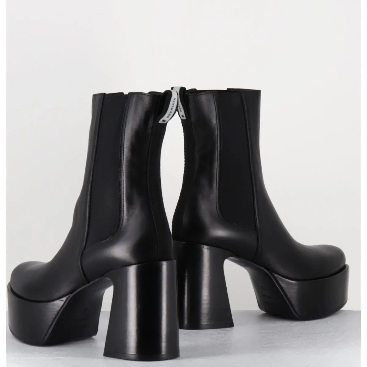 Boots | Plateformes^PREMIATA Bouts à plateforme bout pointu cuir - M6571 NAPPA NERO NOIR