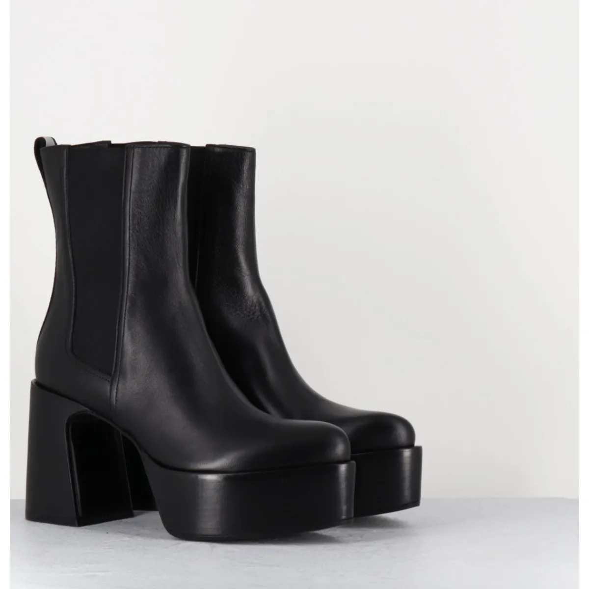 Boots | Plateformes^PREMIATA Bouts à plateforme bout pointu cuir - M6571 NAPPA NERO NOIR