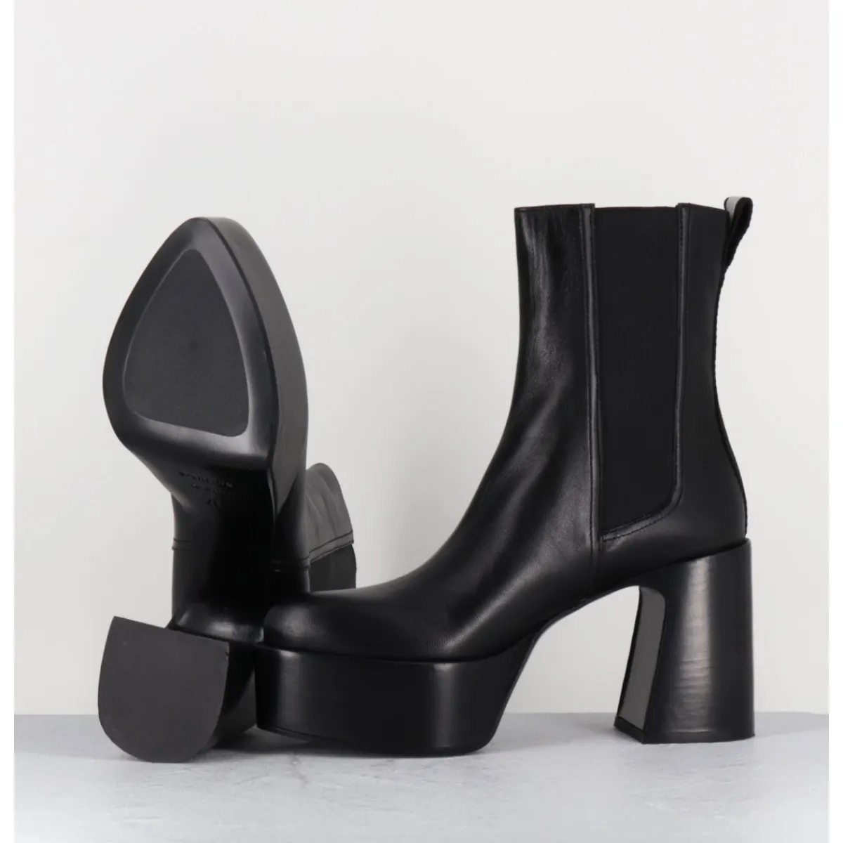 Boots | Plateformes^PREMIATA Bouts à plateforme bout pointu cuir - M6571 NAPPA NERO NOIR