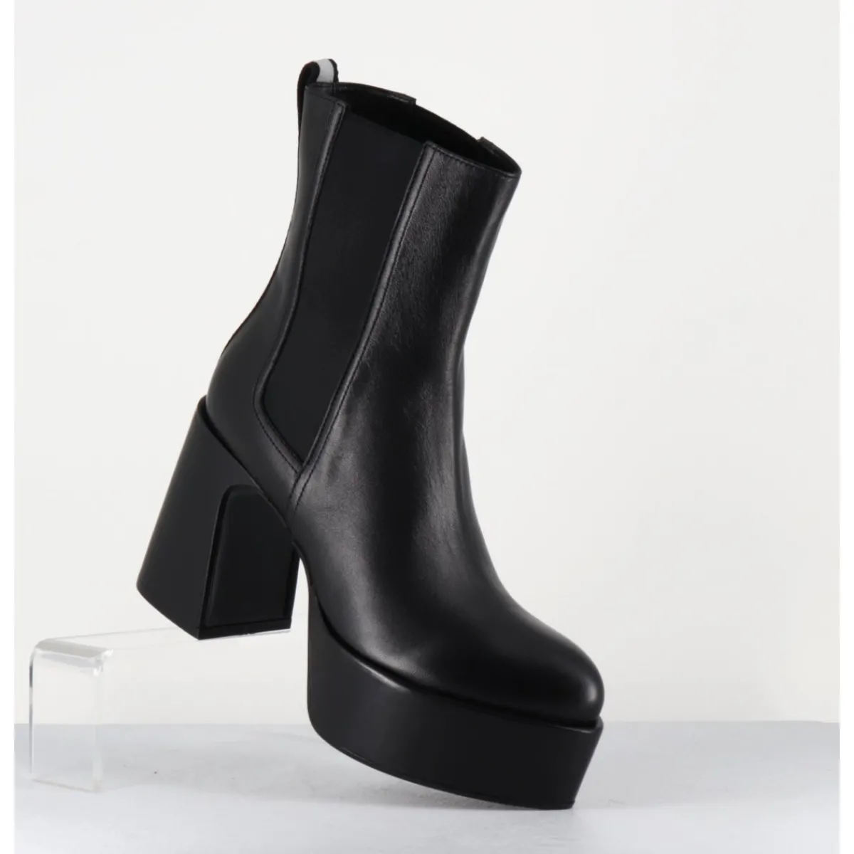 Boots | Plateformes^PREMIATA Bouts à plateforme bout pointu cuir - M6571 NAPPA NERO NOIR