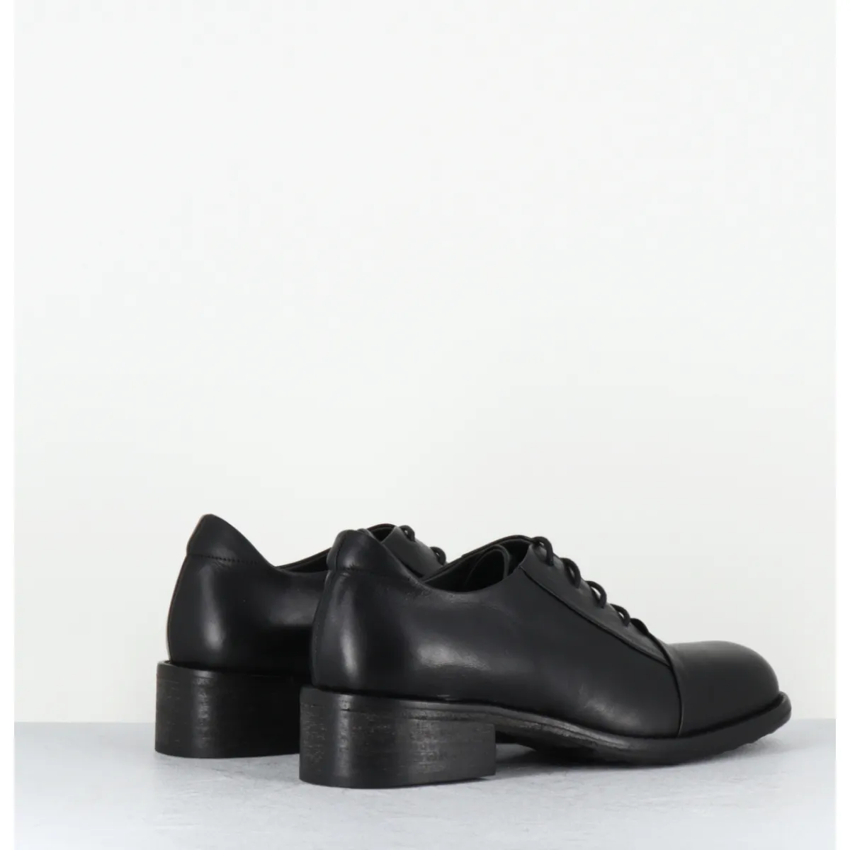 Chaussures^MALLONI Chaussures à lacets en cuir petit talon - TARANTINO X24 BLACK NOIR