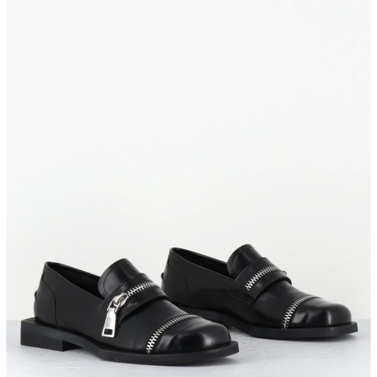 Mocassins | Chaussures^GARRICE LAB Chaussures en cuir glacé zip - ORIA ABRA NERO NOIR