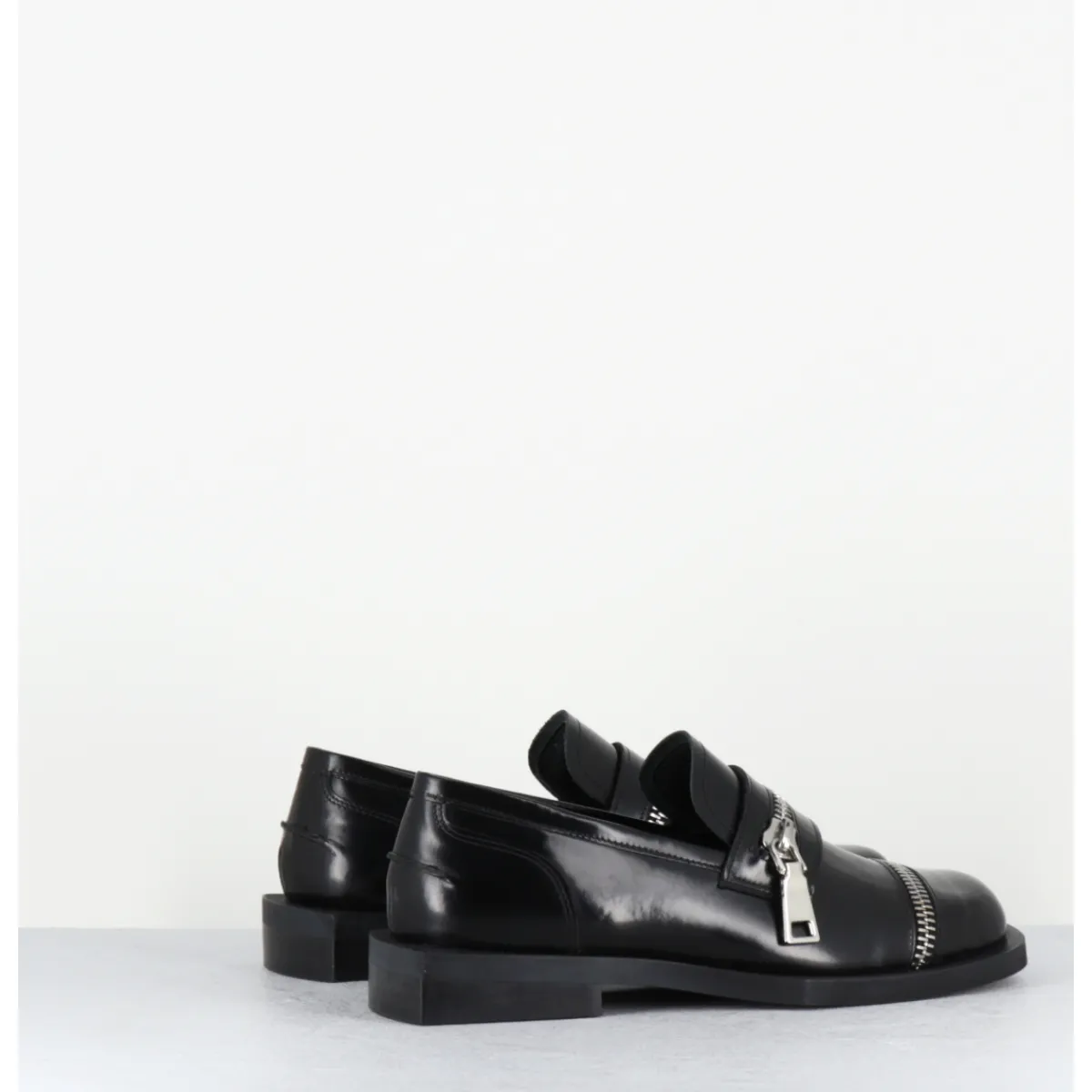 Mocassins | Chaussures^GARRICE LAB Chaussures en cuir glacé zip - ORIA ABRA NERO NOIR