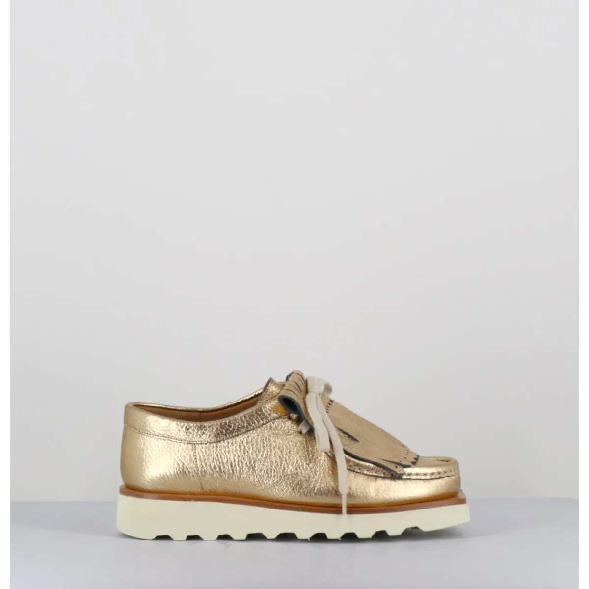 Mocassins | Chaussures^TO&CO Chaussures légères en cuir doré frange amovible - 6549 AIR FRANGIA DORE