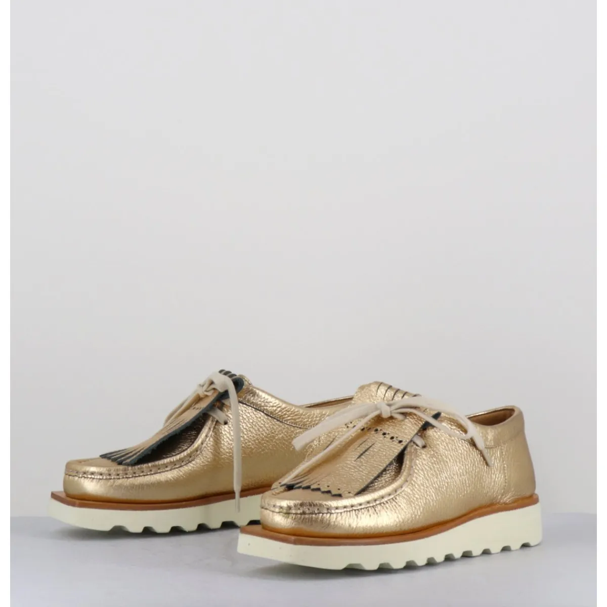 Mocassins | Chaussures^TO&CO Chaussures légères en cuir doré frange amovible - 6549 AIR FRANGIA DORE