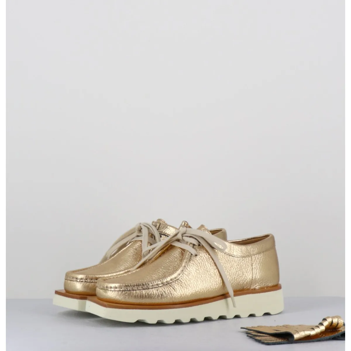 Mocassins | Chaussures^TO&CO Chaussures légères en cuir doré frange amovible - 6549 AIR FRANGIA DORE
