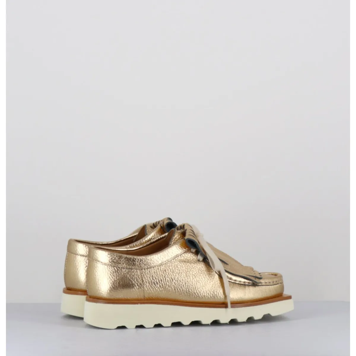 Mocassins | Chaussures^TO&CO Chaussures légères en cuir doré frange amovible - 6549 AIR FRANGIA DORE