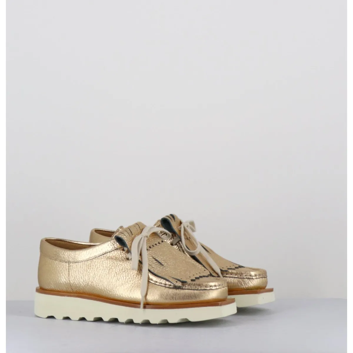 Mocassins | Chaussures^TO&CO Chaussures légères en cuir doré frange amovible - 6549 AIR FRANGIA DORE