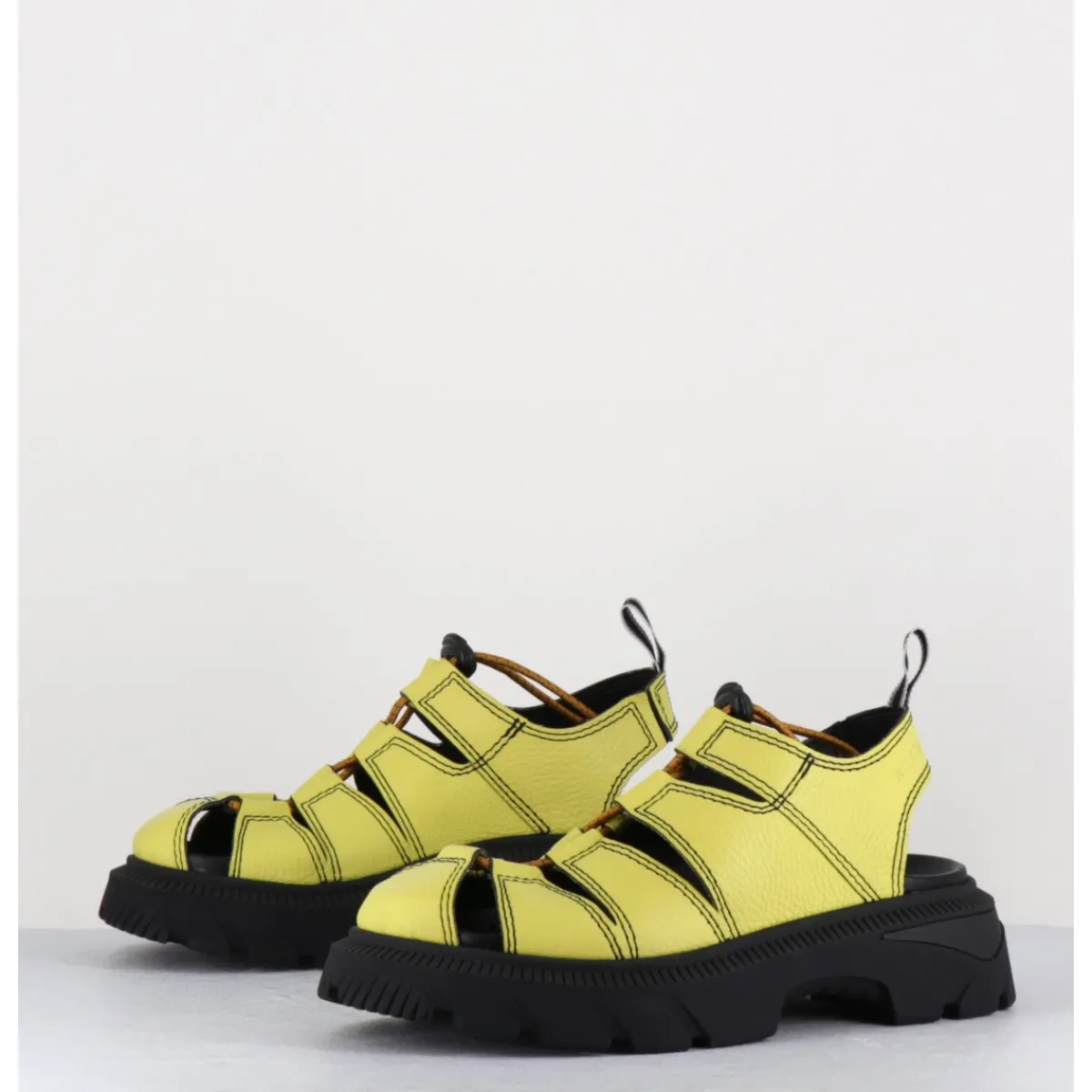 Chaussures^E8 BY MIISTA Chaussures multi-brides & élastique cuir - EUNICE LIME SANDALS JAUNE