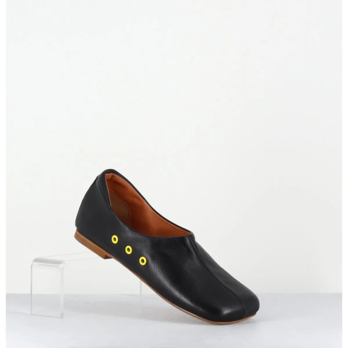 Chaussures | Ballerines^ANTONIO BARBATO Chaussures plates en cuir esprit 60s - AB4624 MADRAS NERO NOIR