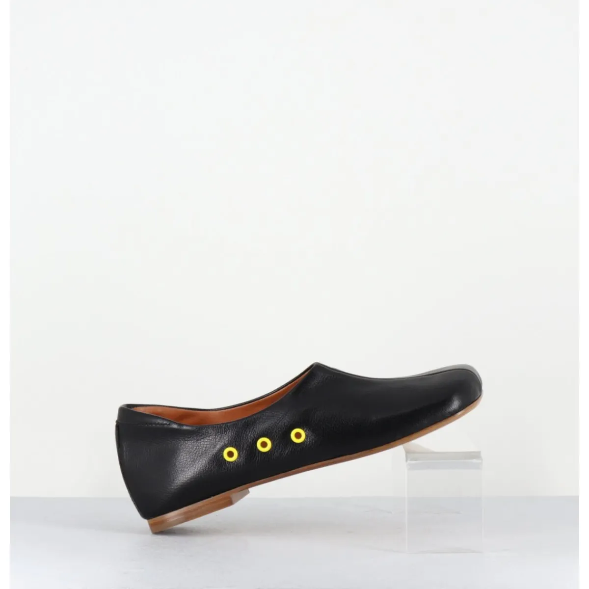 Chaussures | Ballerines^ANTONIO BARBATO Chaussures plates en cuir esprit 60s - AB4624 MADRAS NERO NOIR