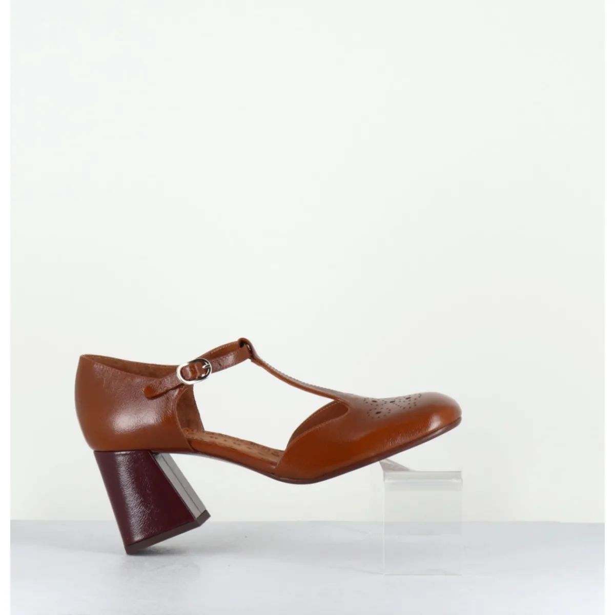 Chaussures^CHIE MIHARA Chaussures salomé en cuir & bordeaux - SYKA DUNPACK CUERO CAMEL