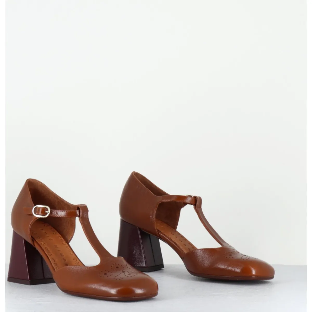 Chaussures^CHIE MIHARA Chaussures salomé en cuir & bordeaux - SYKA DUNPACK CUERO CAMEL