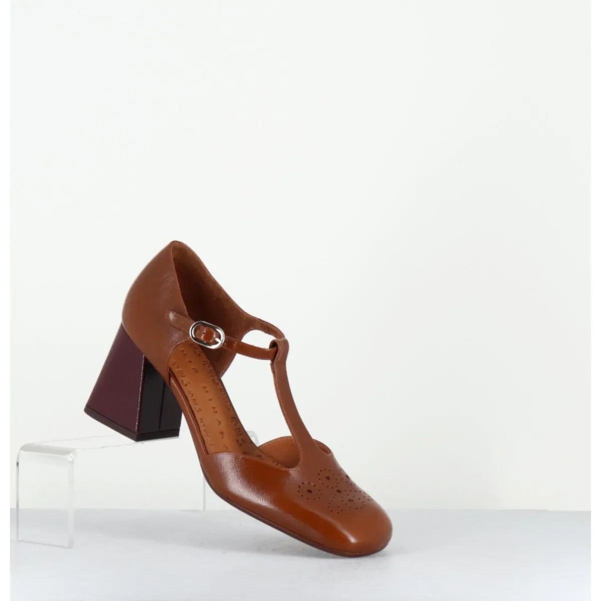 Chaussures^CHIE MIHARA Chaussures salomé en cuir & bordeaux - SYKA DUNPACK CUERO CAMEL