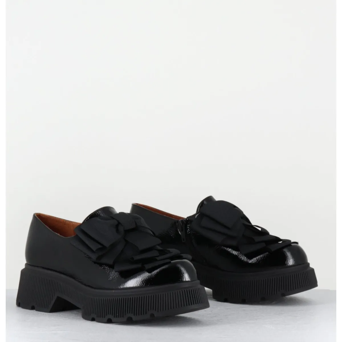 Mocassins | Chaussures^CHIE MIHARA Chaussures semelle épaisse en cuir à noeuds - QAYRO SUCRE NEGRO NOIR