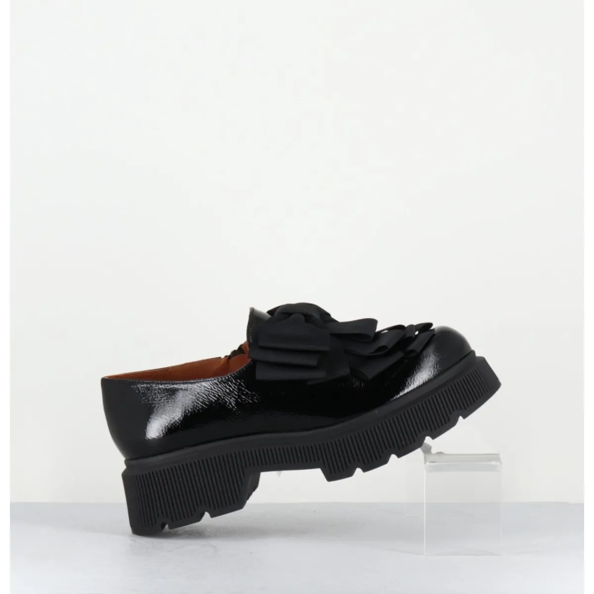Mocassins | Chaussures^CHIE MIHARA Chaussures semelle épaisse en cuir à noeuds - QAYRO SUCRE NEGRO NOIR