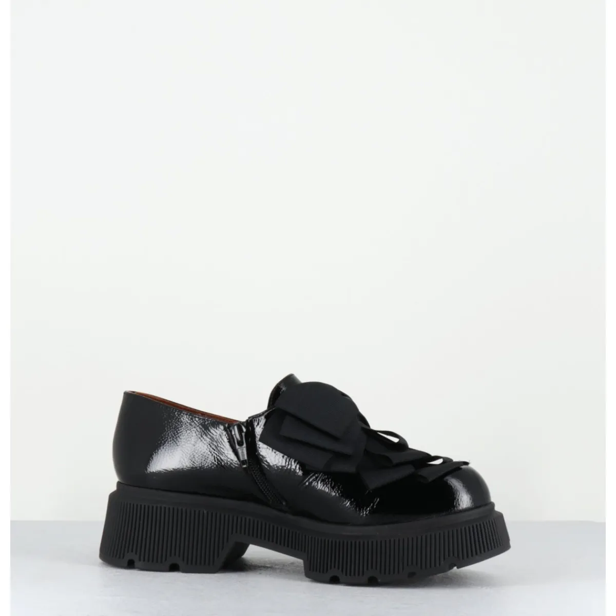 Mocassins | Chaussures^CHIE MIHARA Chaussures semelle épaisse en cuir à noeuds - QAYRO SUCRE NEGRO NOIR