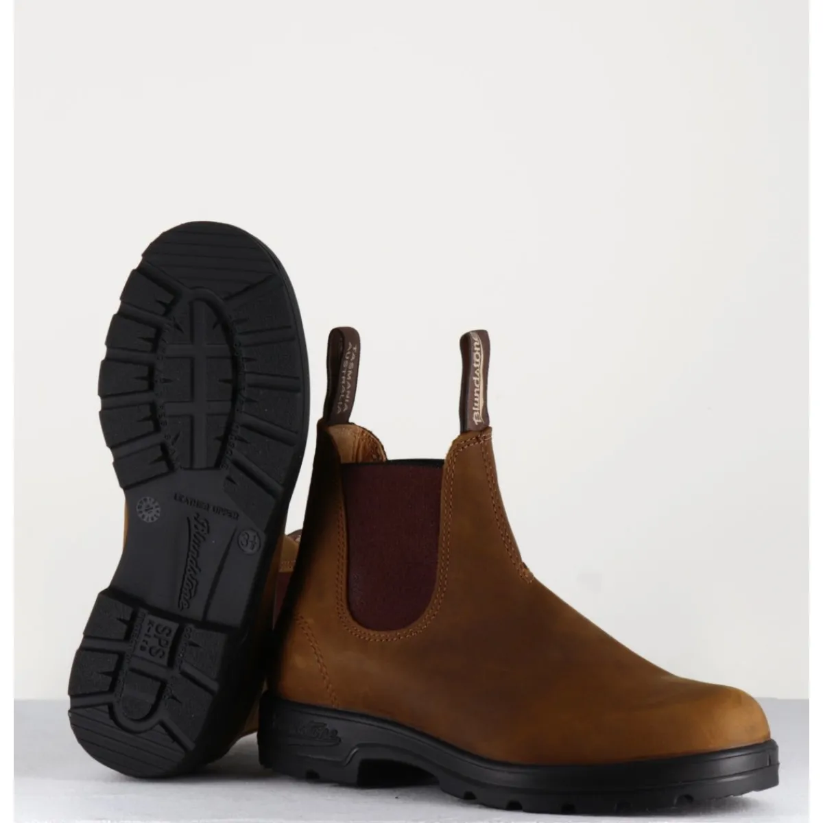Boots^BLUNDSTONE Classic Chelsea Boots cuir mate - 562 CRAZY HORSE BROWN CAMEL