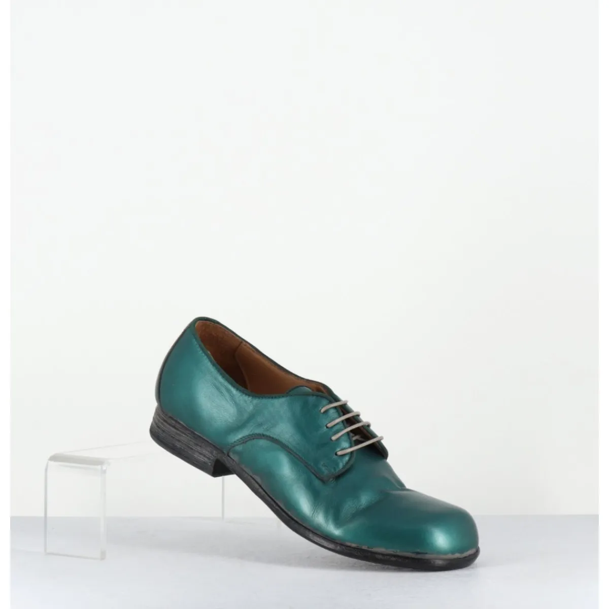 Chaussures^MOMA Derbies à lacets en cuir métallisé ligne japonisante - 45401A BON MALTA BLEU