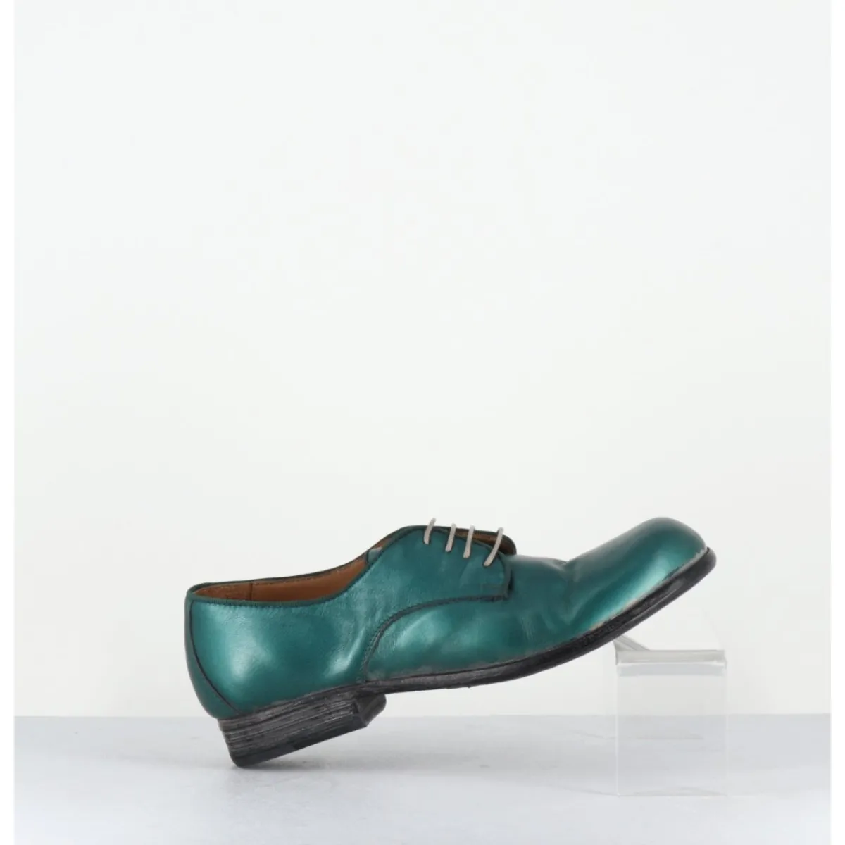 Chaussures^MOMA Derbies à lacets en cuir métallisé ligne japonisante - 45401A BON MALTA BLEU