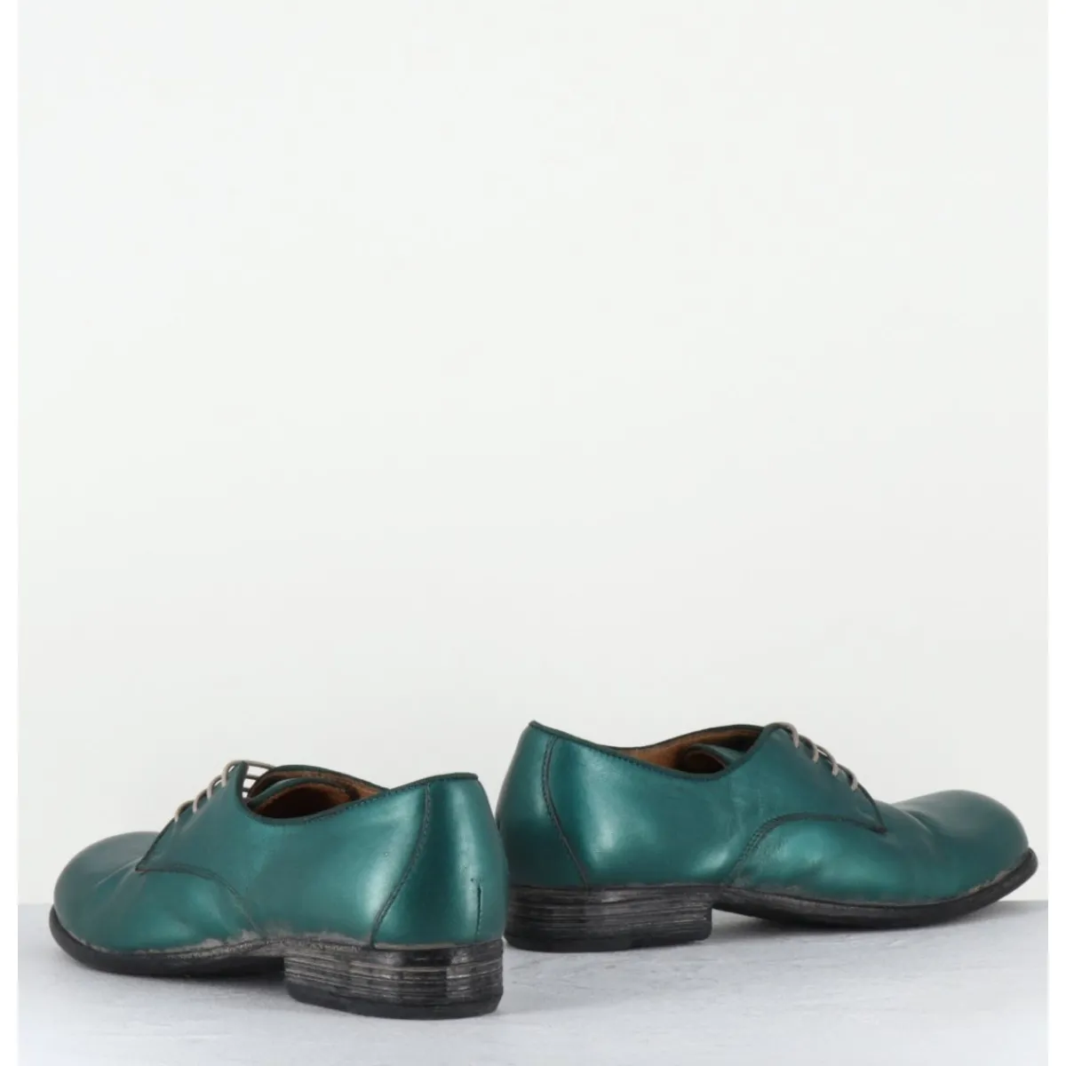 Chaussures^MOMA Derbies à lacets en cuir métallisé ligne japonisante - 45401A BON MALTA BLEU