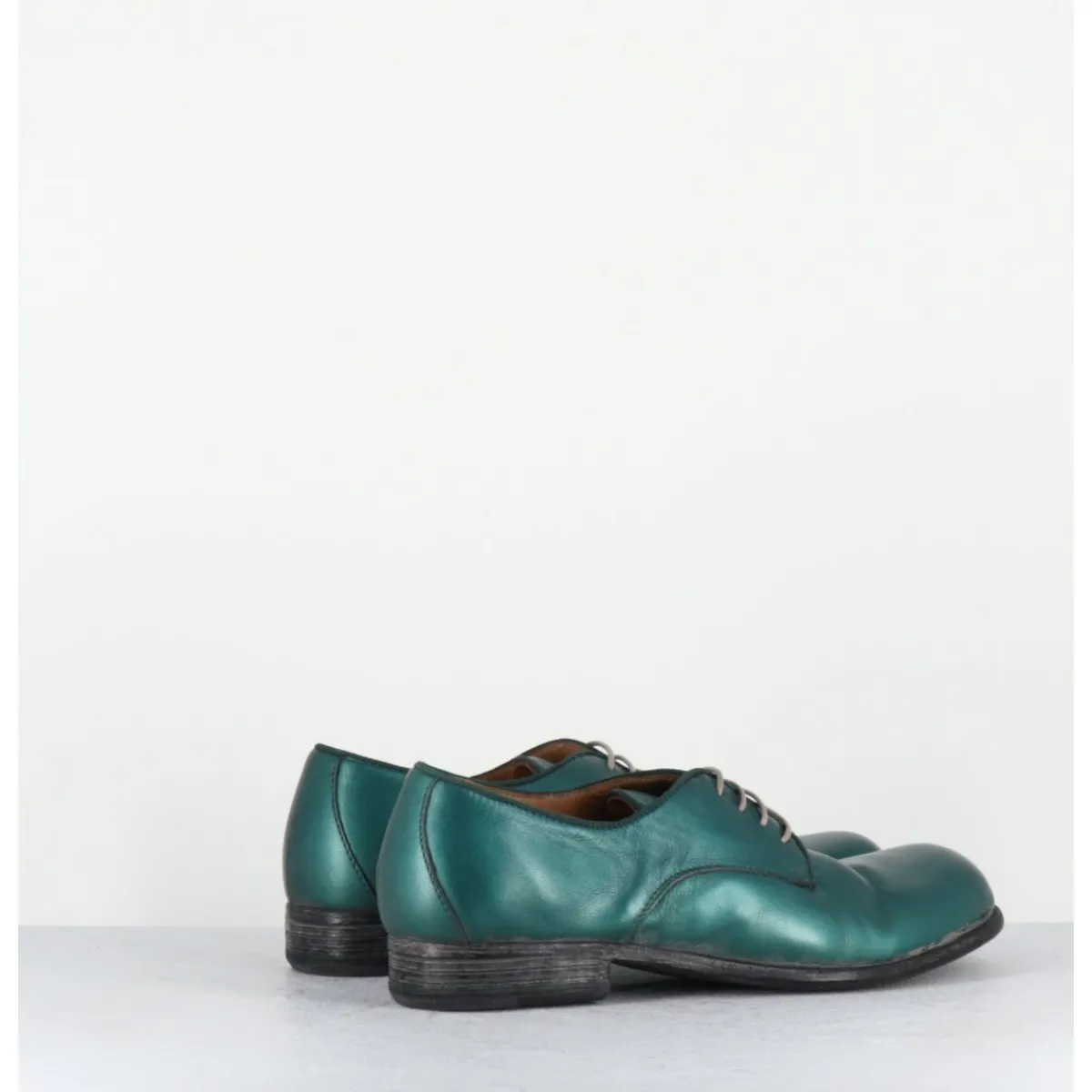 Chaussures^MOMA Derbies à lacets en cuir métallisé ligne japonisante - 45401A BON MALTA BLEU