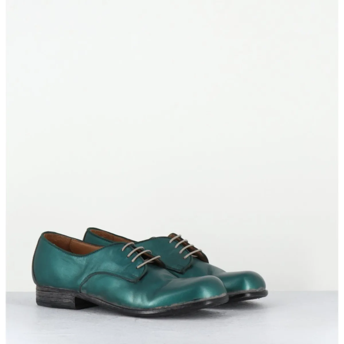 Chaussures^MOMA Derbies à lacets en cuir métallisé ligne japonisante - 45401A BON MALTA BLEU