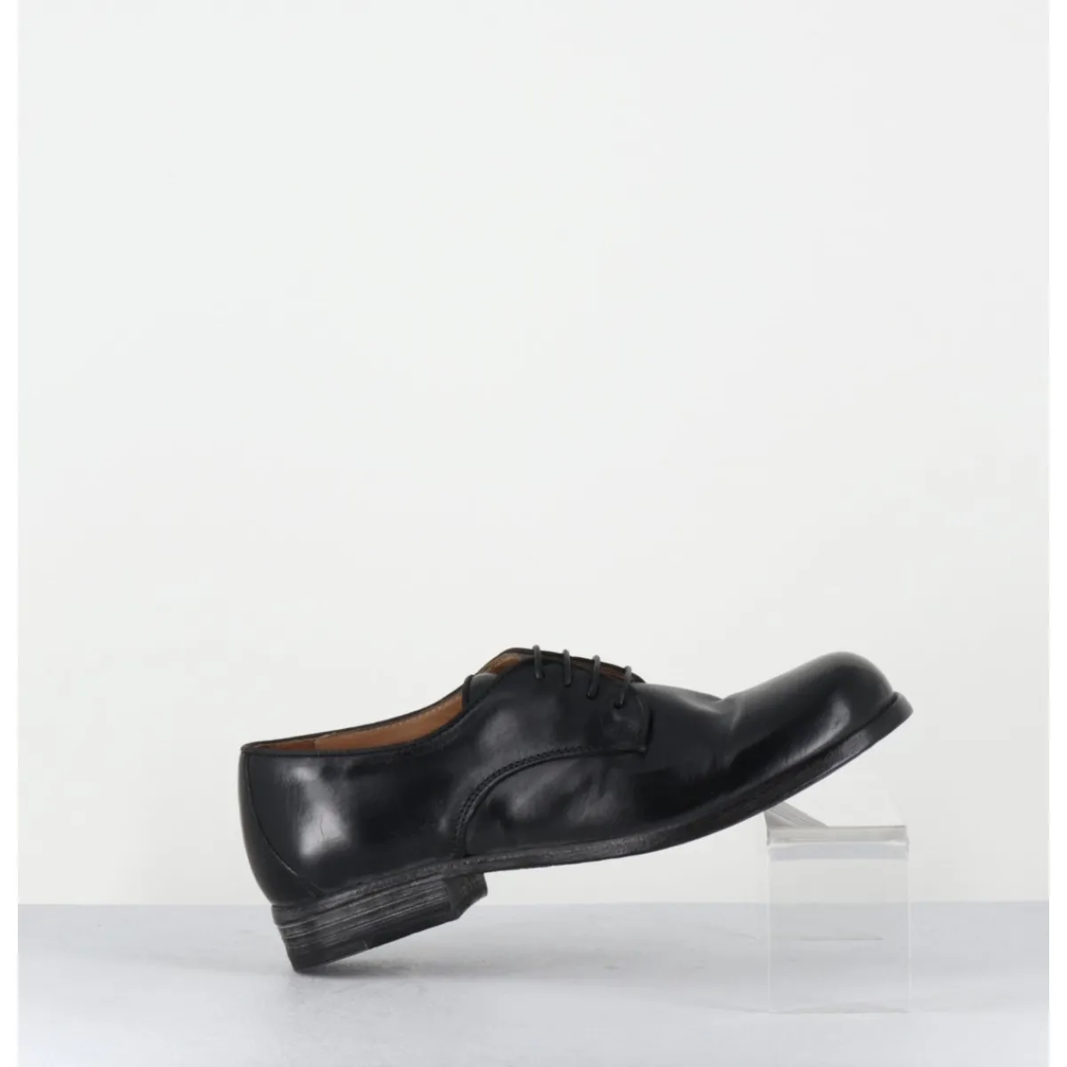 Chaussures^MOMA Derbies à lacets en cuir ligne japonisante - 45401A CRIS NERO NOIR