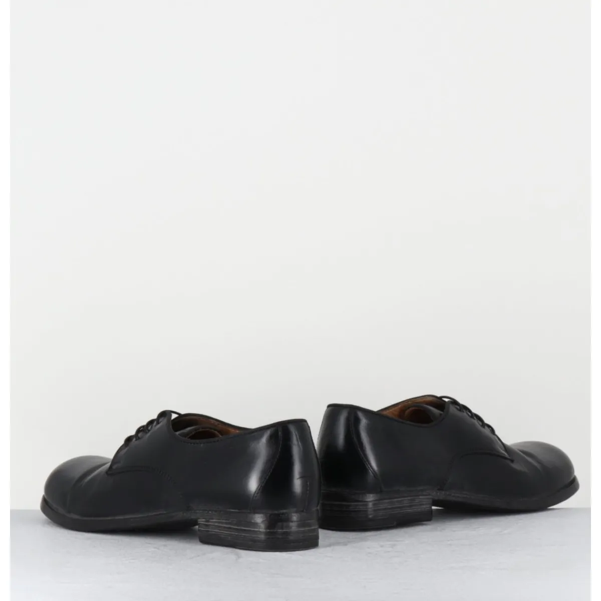 Chaussures^MOMA Derbies à lacets en cuir ligne japonisante - 45401A CRIS NERO NOIR