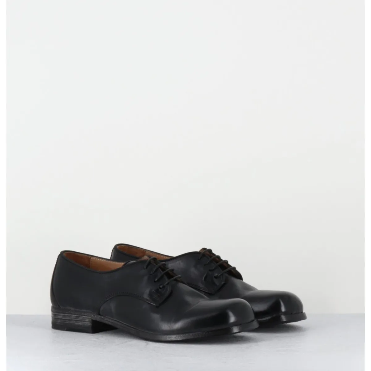 Chaussures^MOMA Derbies à lacets en cuir ligne japonisante - 45401A CRIS NERO NOIR