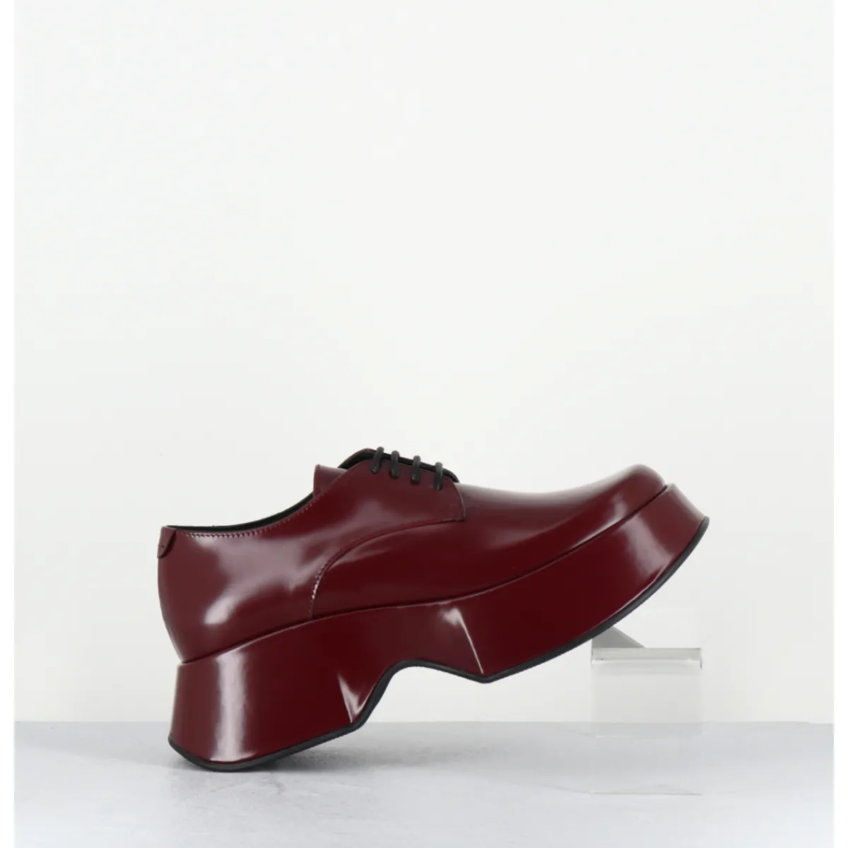 Chaussures | Plateformes^VIC MATIE Derbies à plateforme en cuir glacé x - 1F2408D LATTEX DARK RED BORDEAU