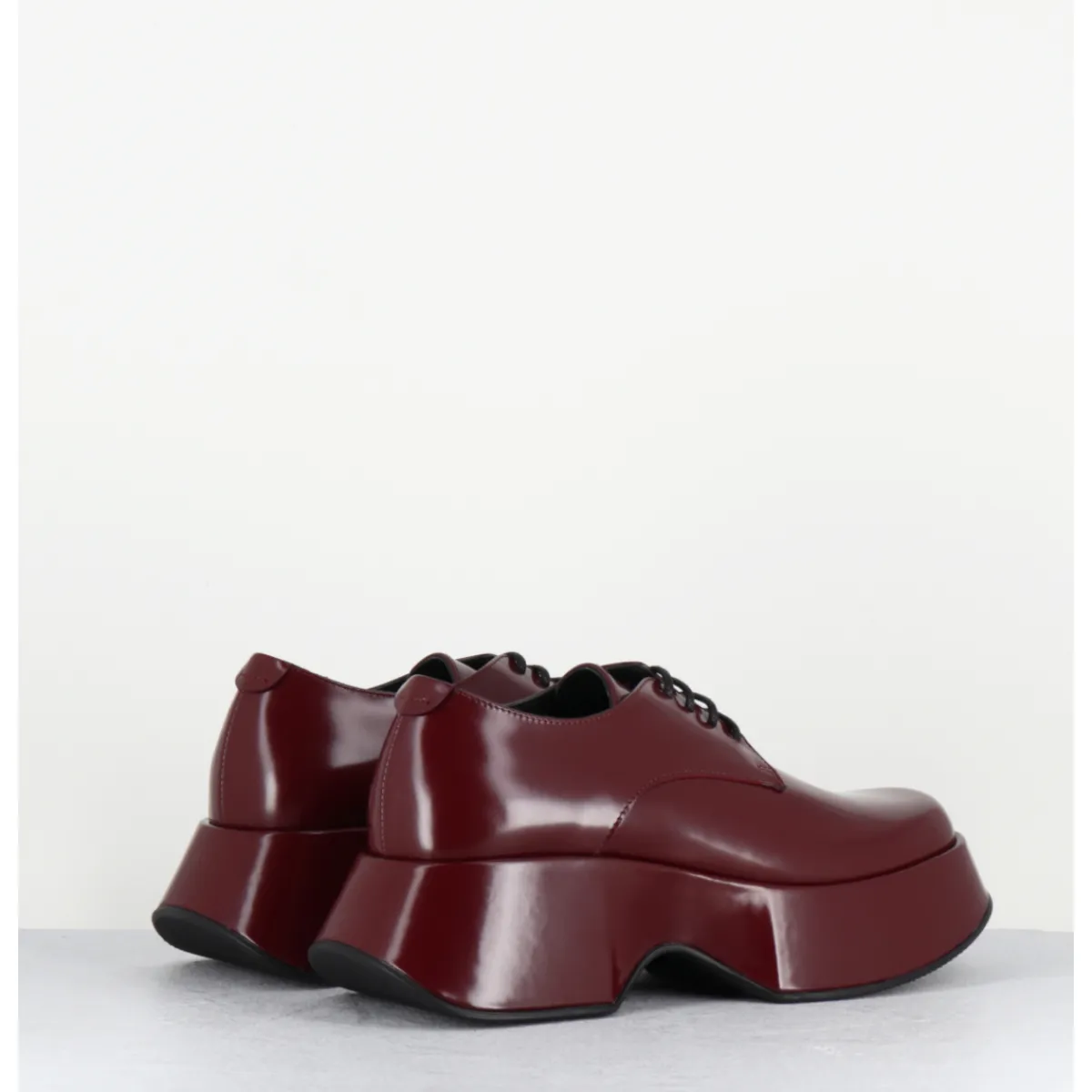 Chaussures | Plateformes^VIC MATIE Derbies à plateforme en cuir glacé x - 1F2408D LATTEX DARK RED BORDEAU