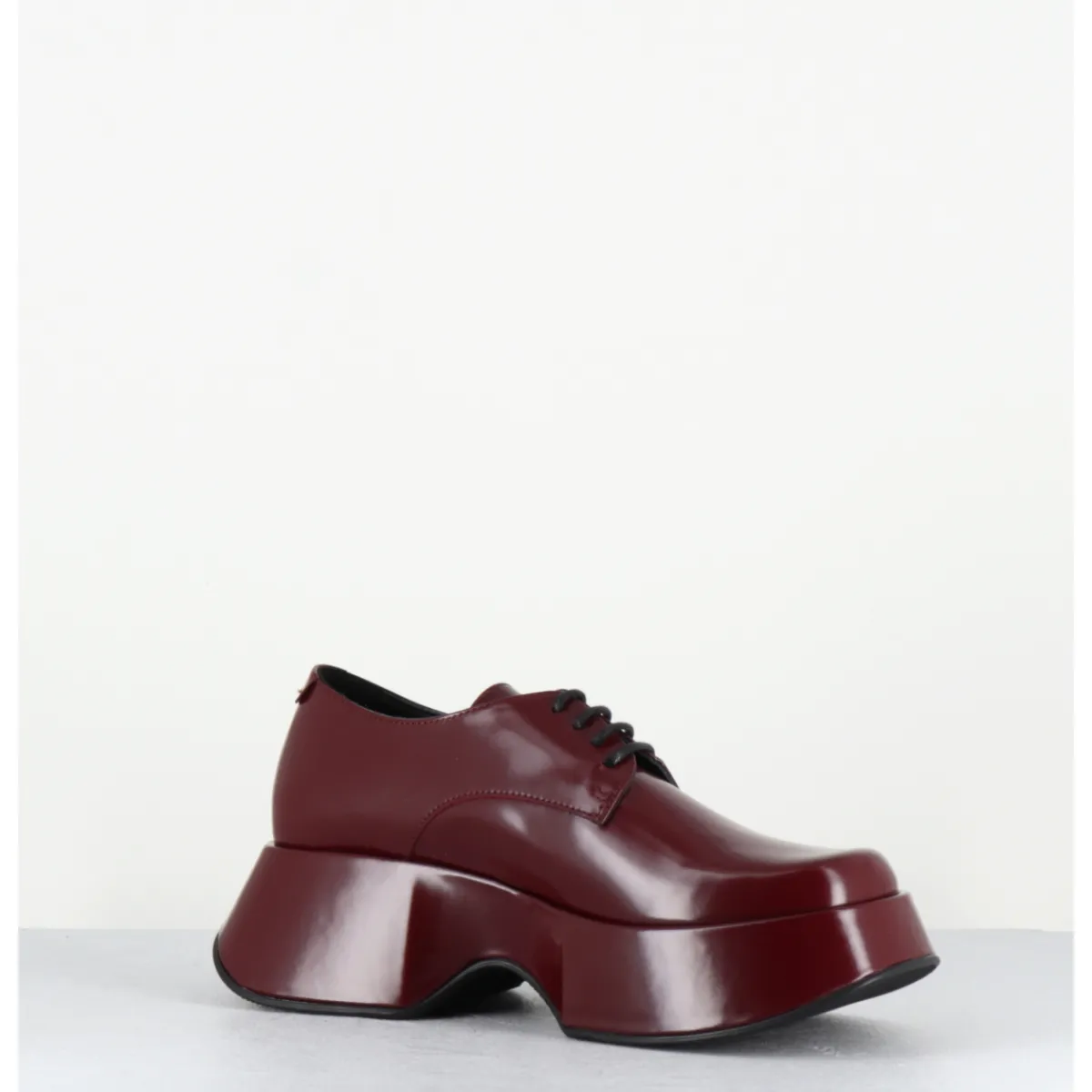 Chaussures | Plateformes^VIC MATIE Derbies à plateforme en cuir glacé x - 1F2408D LATTEX DARK RED BORDEAU