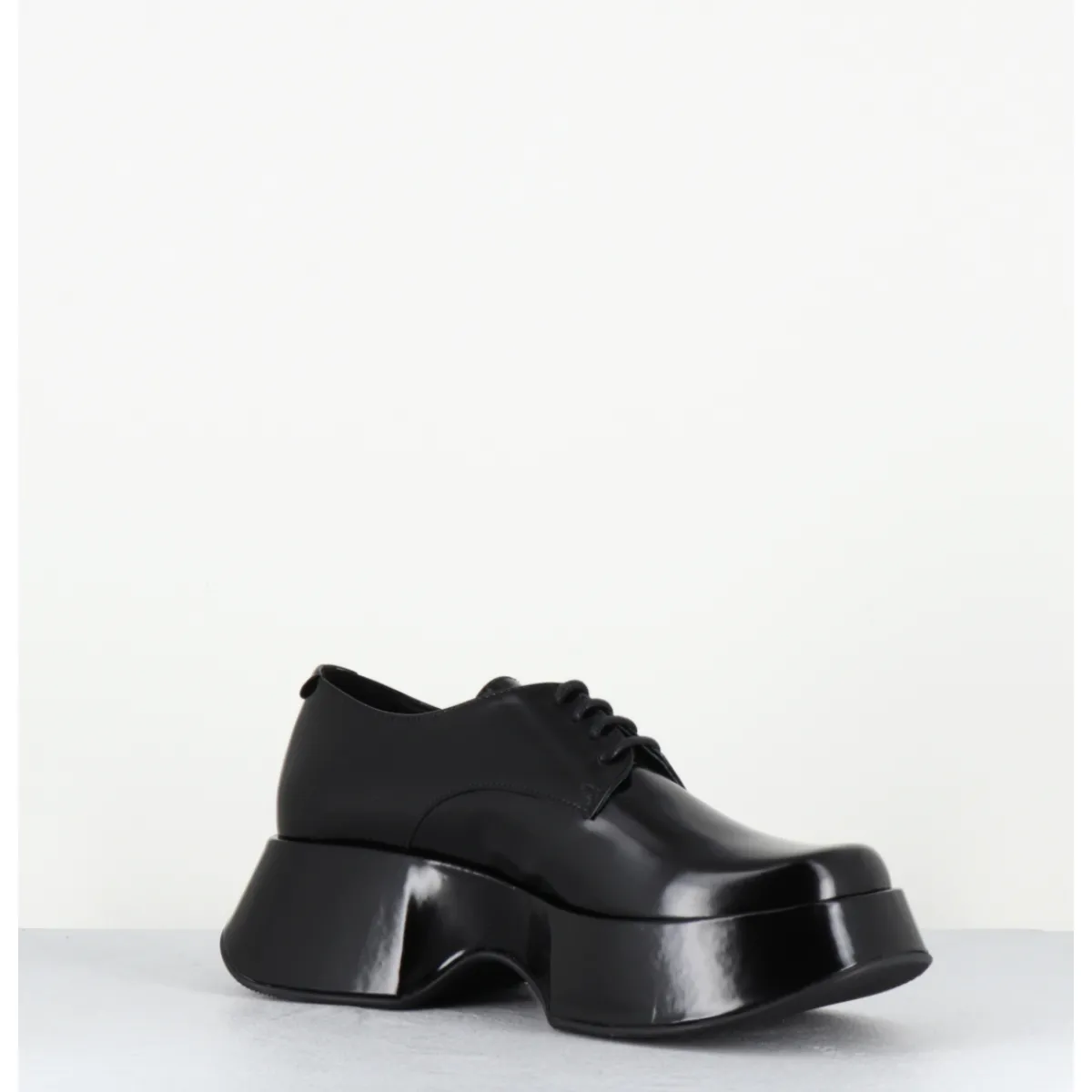 Chaussures | Plateformes^VIC MATIE Derbies à plateforme en cuir glacé - 1F2408D LATTEX BLACK NOIR