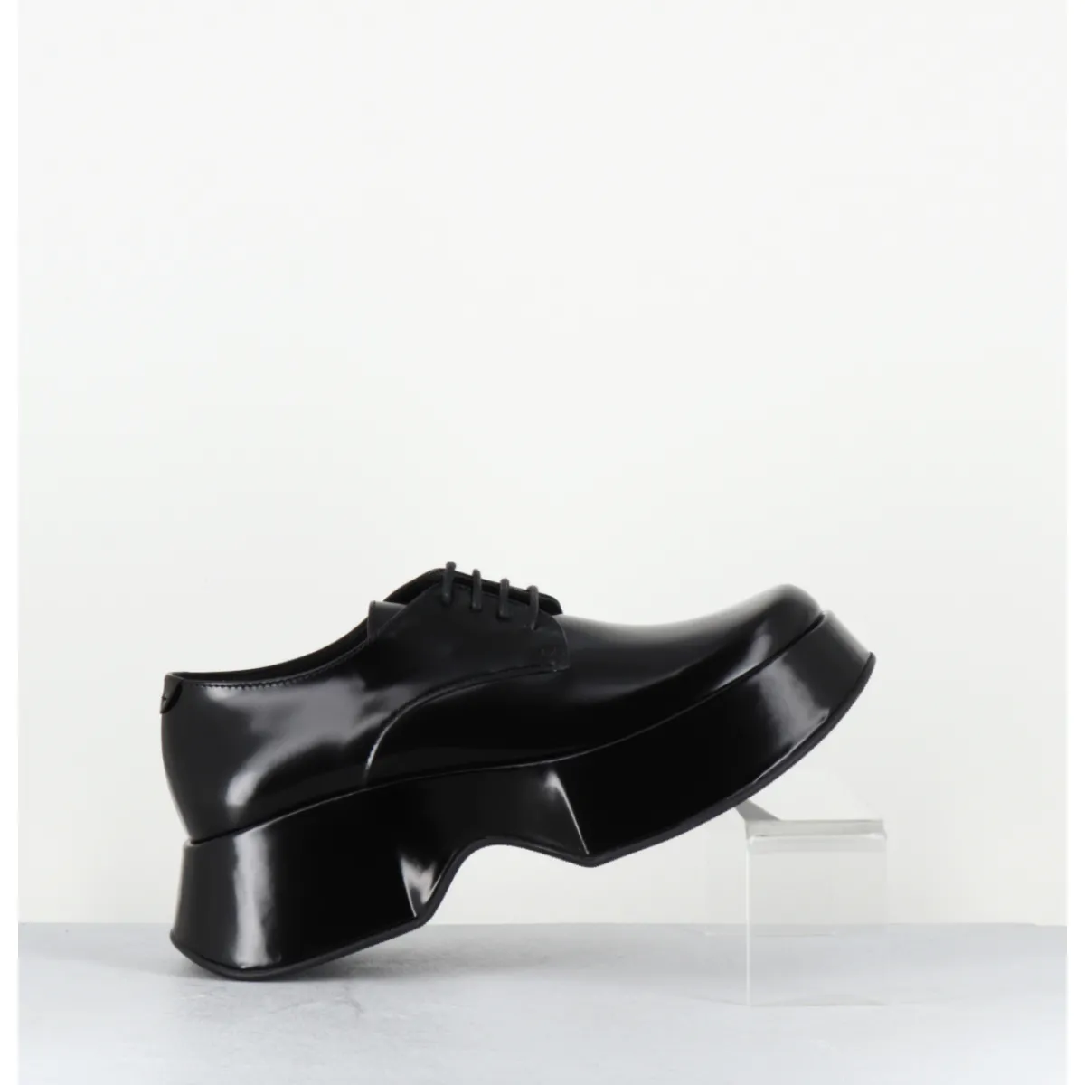 Chaussures | Plateformes^VIC MATIE Derbies à plateforme en cuir glacé - 1F2408D LATTEX BLACK NOIR